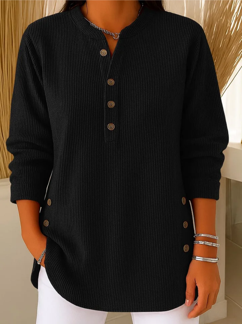 Nora | Casual Jumper with Subtle Button Detail