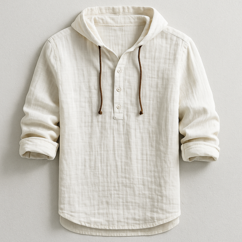 Hooded Linen Shirt