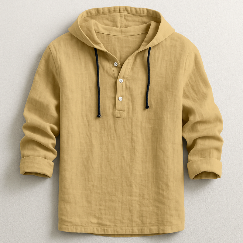 Hooded Linen Shirt