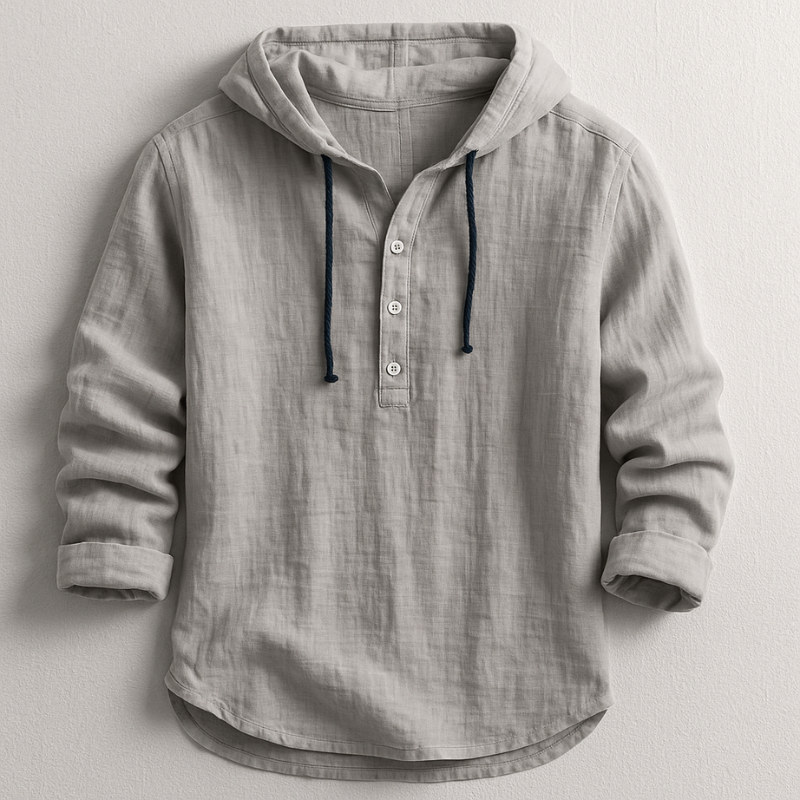 Hooded Linen Shirt
