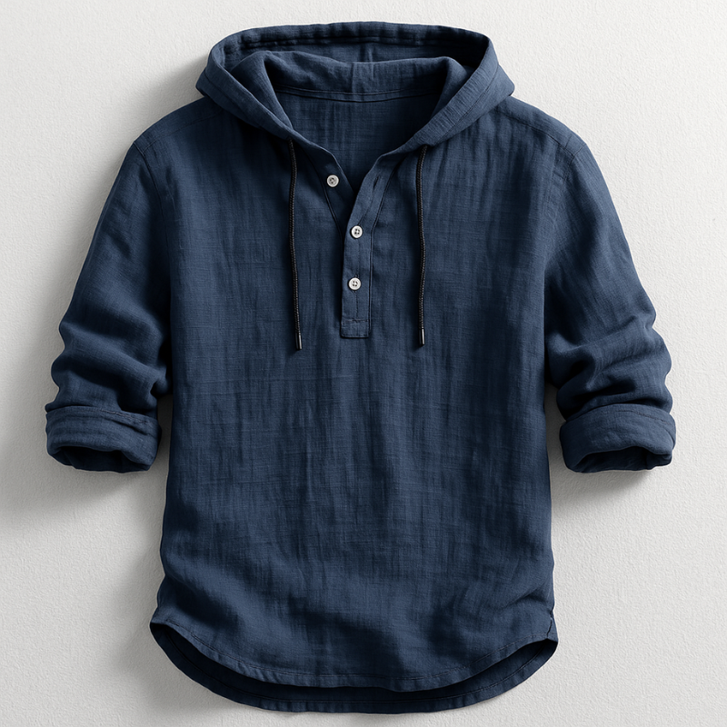 Hooded Linen Shirt