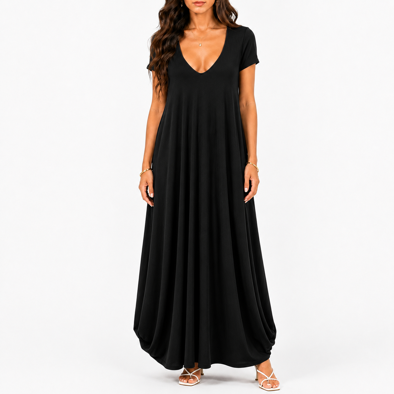 V-neck Maxi Dress