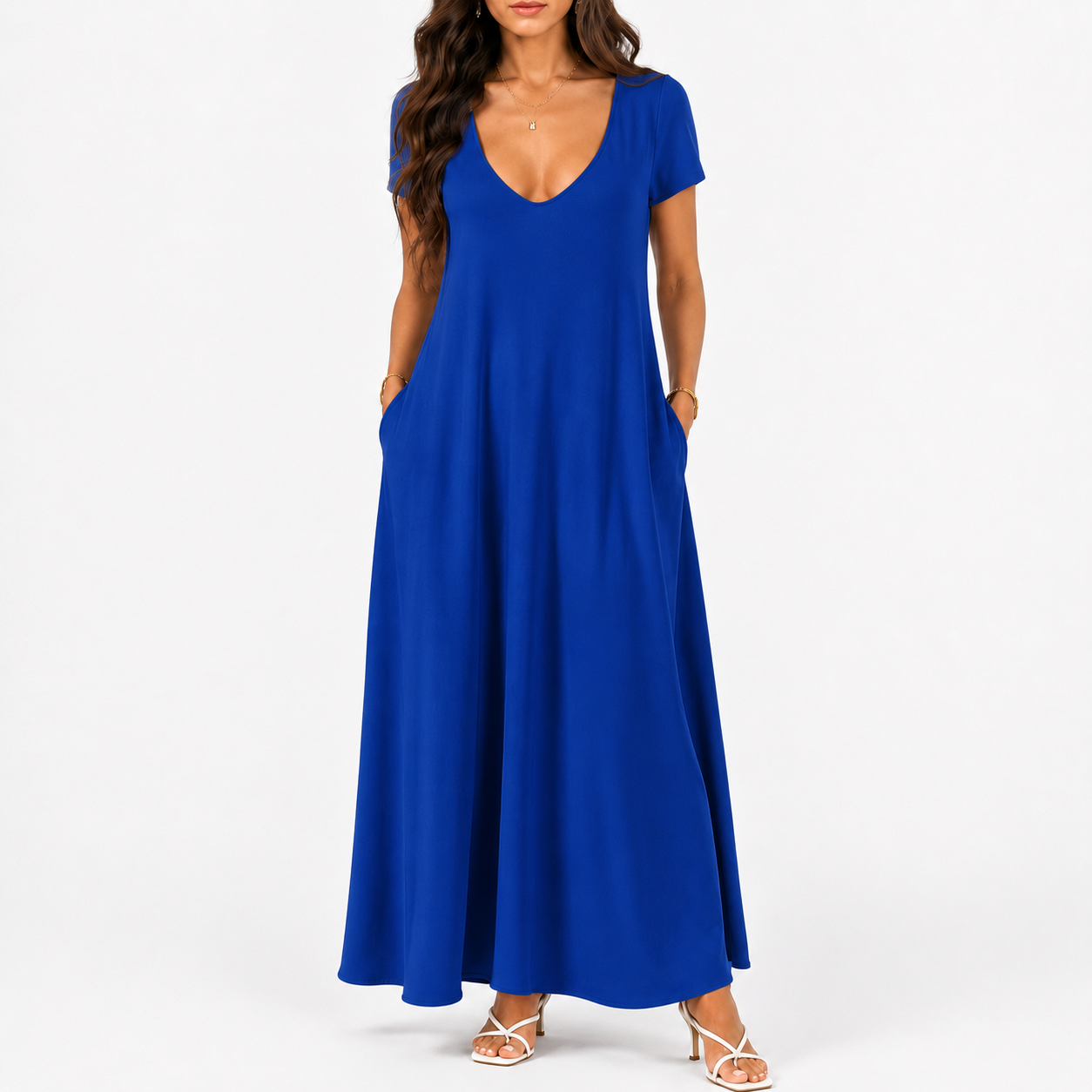 V-neck Maxi Dress
