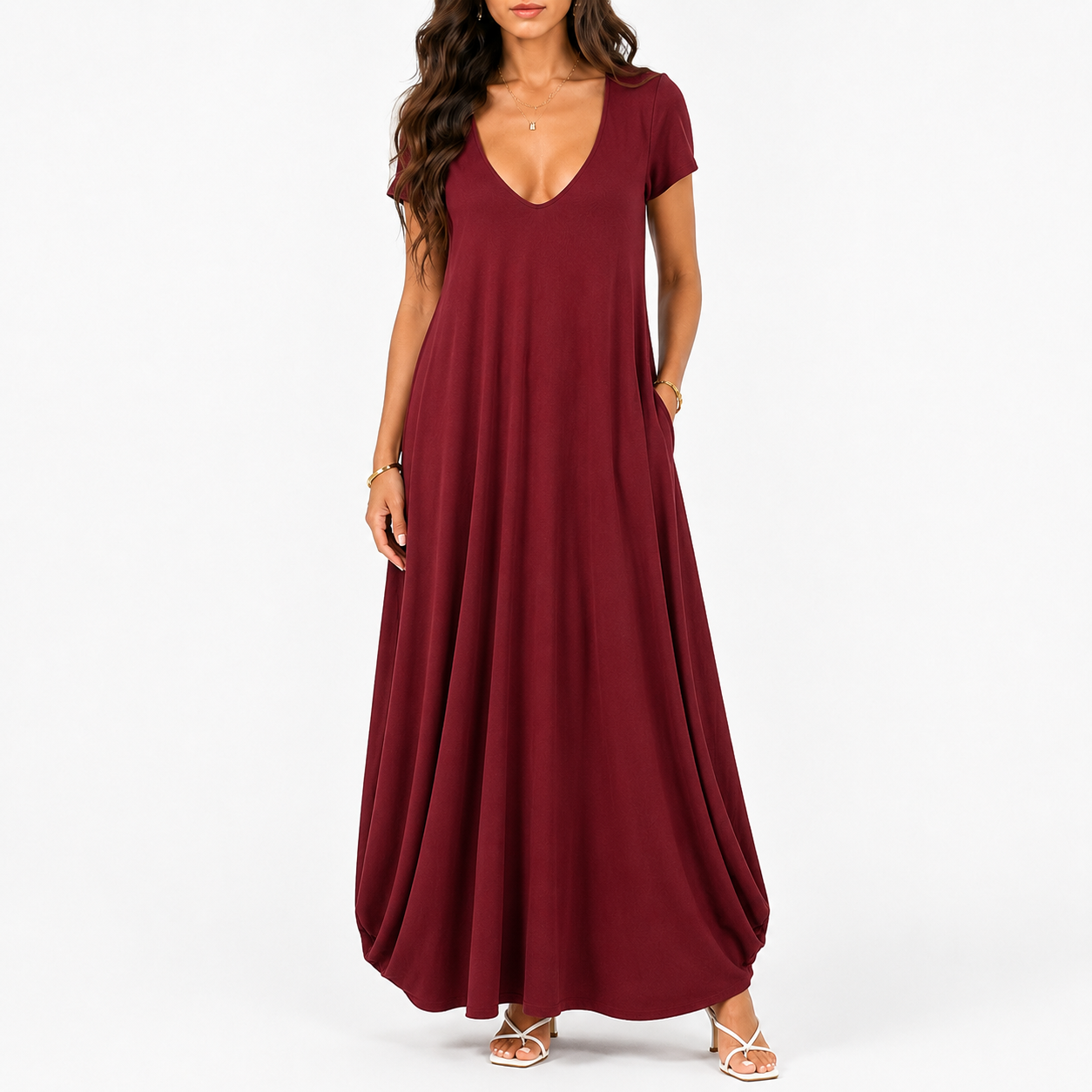 V-neck Maxi Dress