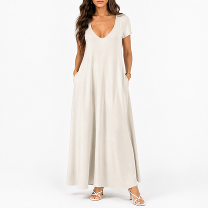 V-neck Maxi Dress