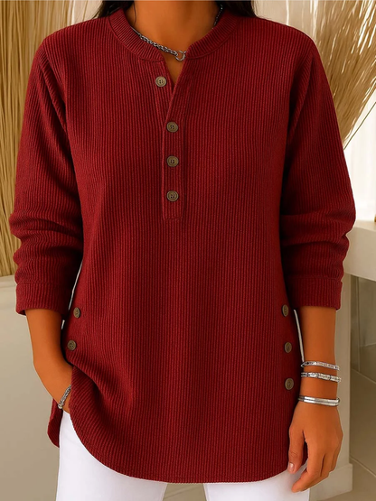 Nora | Casual Jumper with Subtle Button Detail