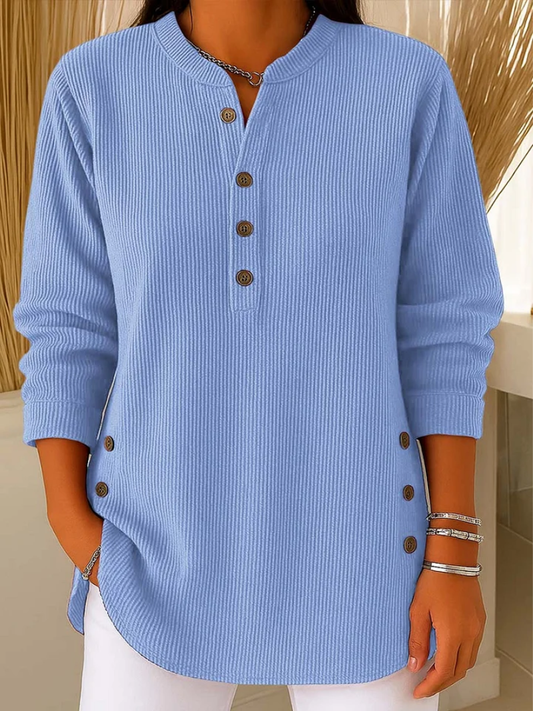 Nora | Casual Jumper with Subtle Button Detail