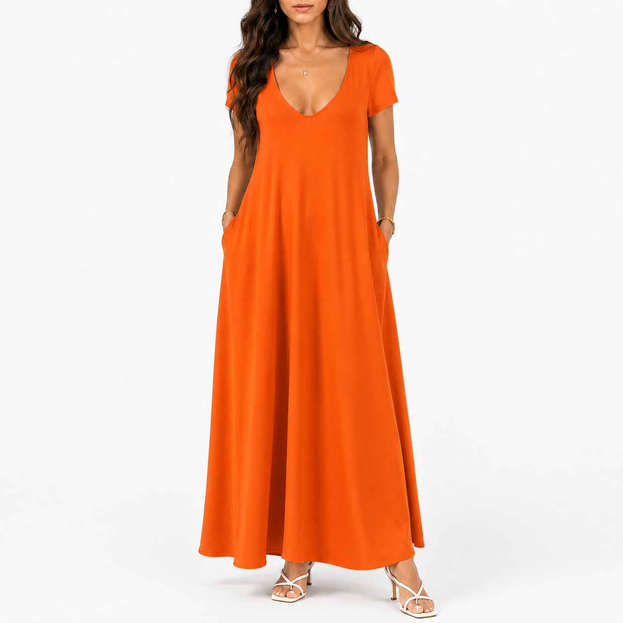 V-neck Maxi Dress