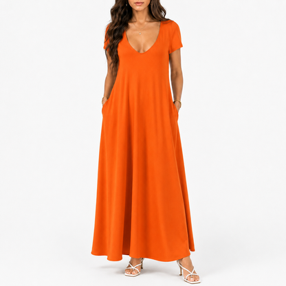 V-neck Maxi Dress
