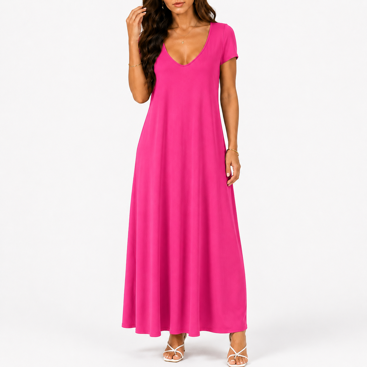V-neck Maxi Dress