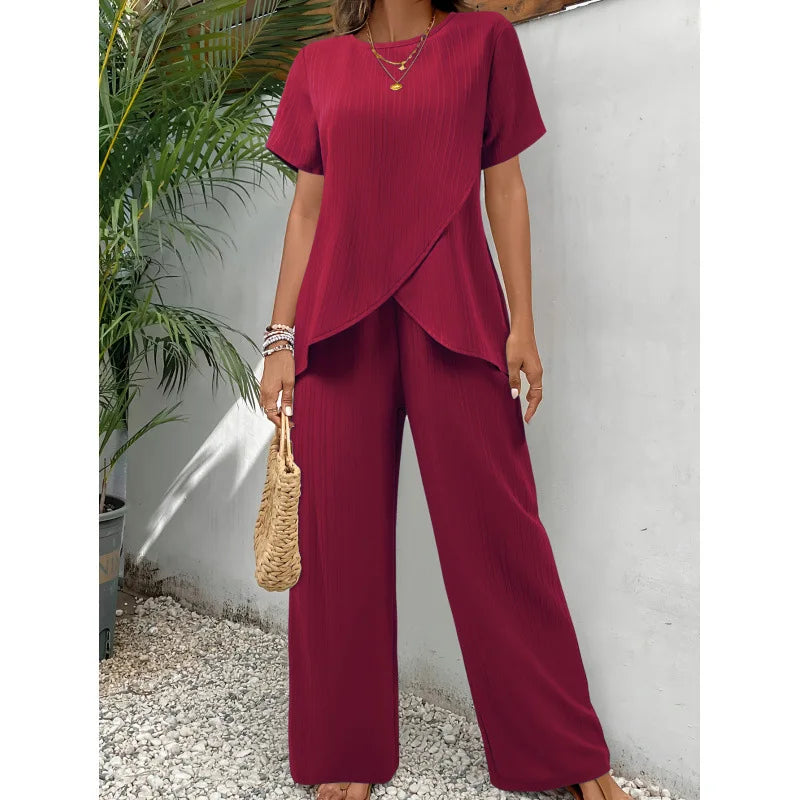 Brielle | Relaxed Asymmetric Blouse Co-ord Set