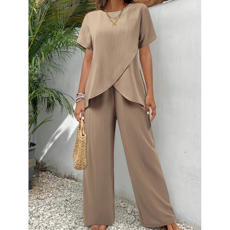Brielle | Relaxed Asymmetric Blouse Co-ord Set