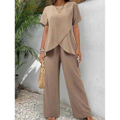 Brielle | Relaxed Asymmetric Blouse Co-ord Set