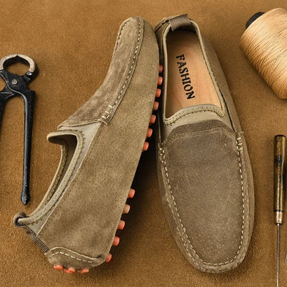 Suede Driving Loafers