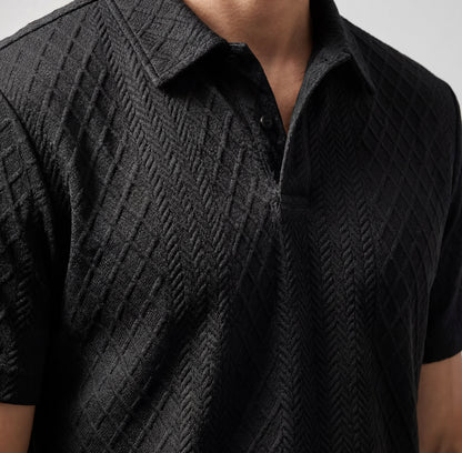 Textured - Polo Short Set