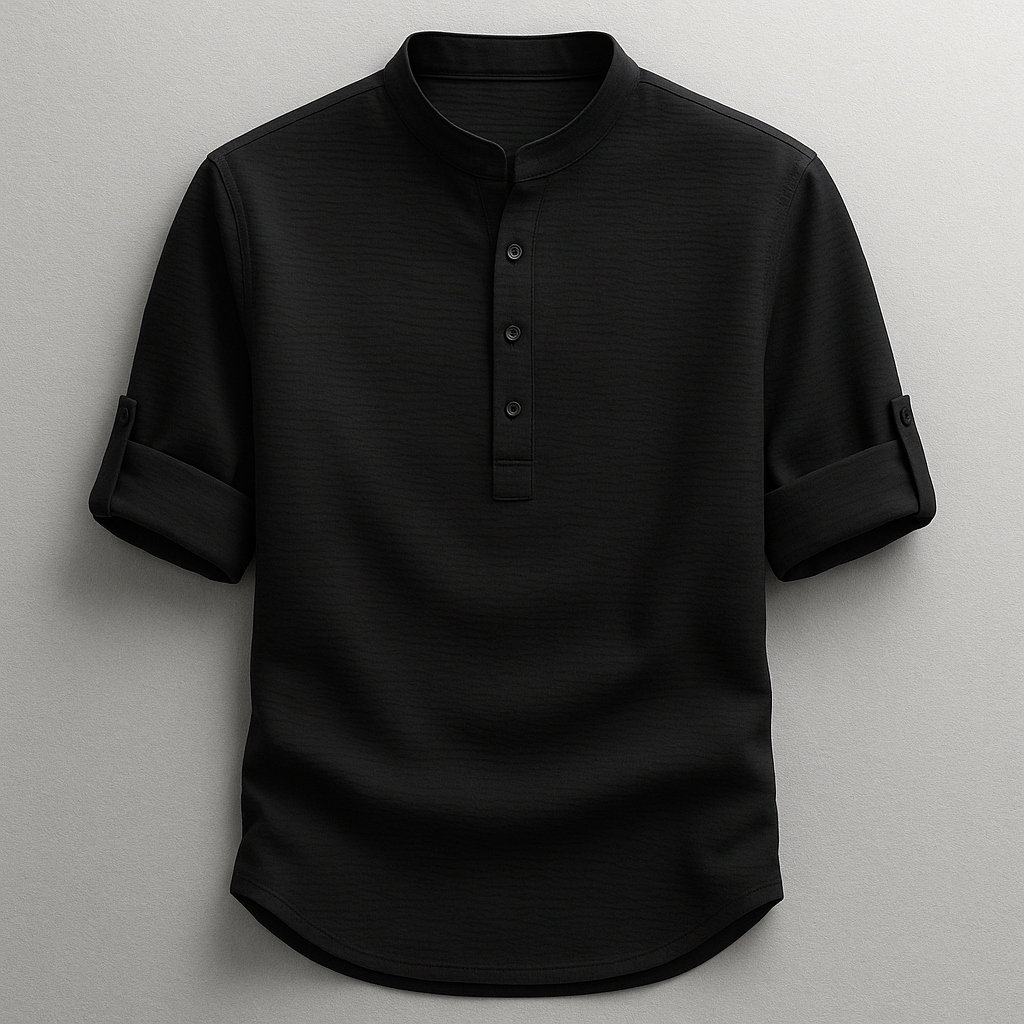 Waffle Textured Cotton Shirt