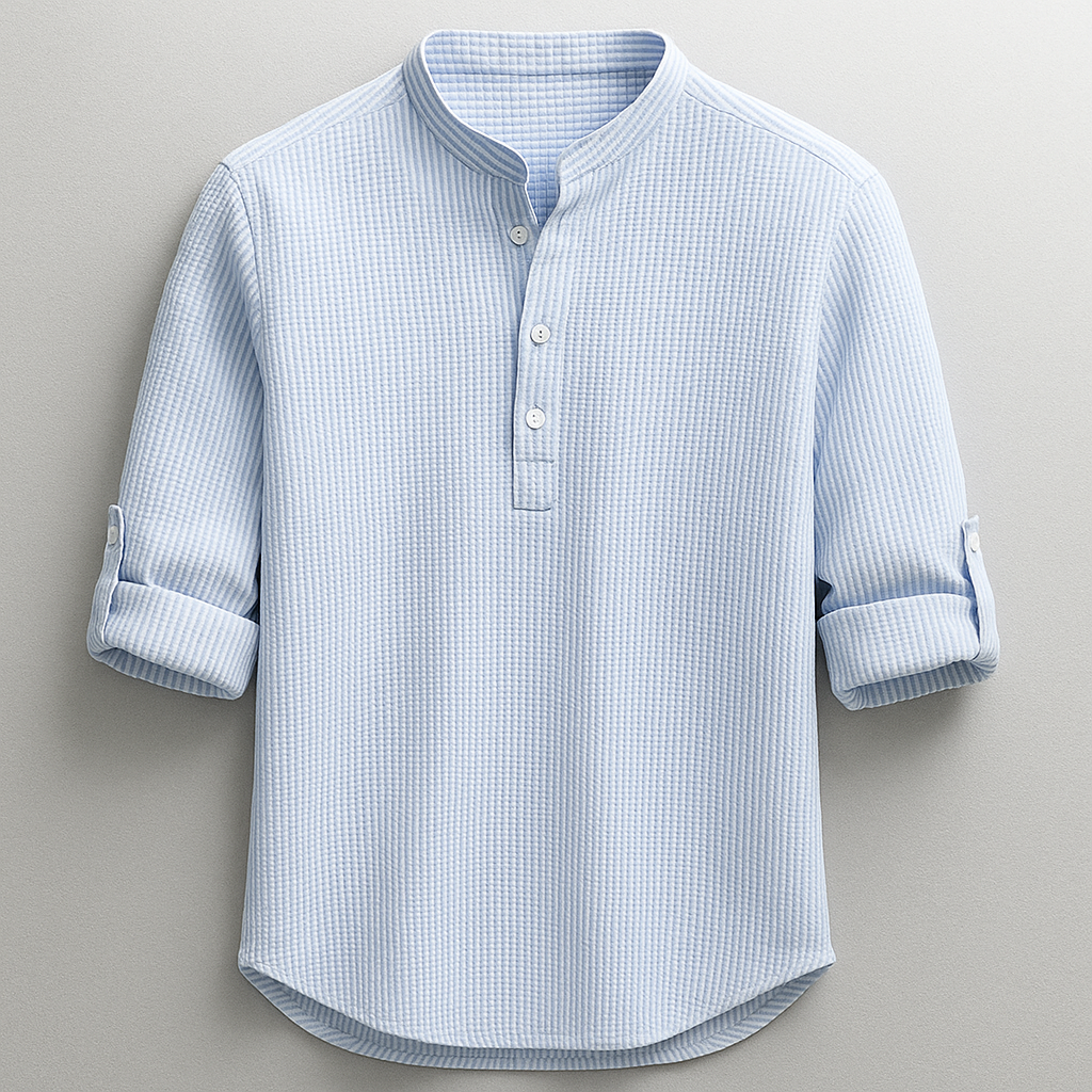 Waffle Textured Cotton Shirt