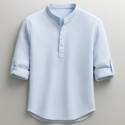 Waffle Textured Cotton Shirt