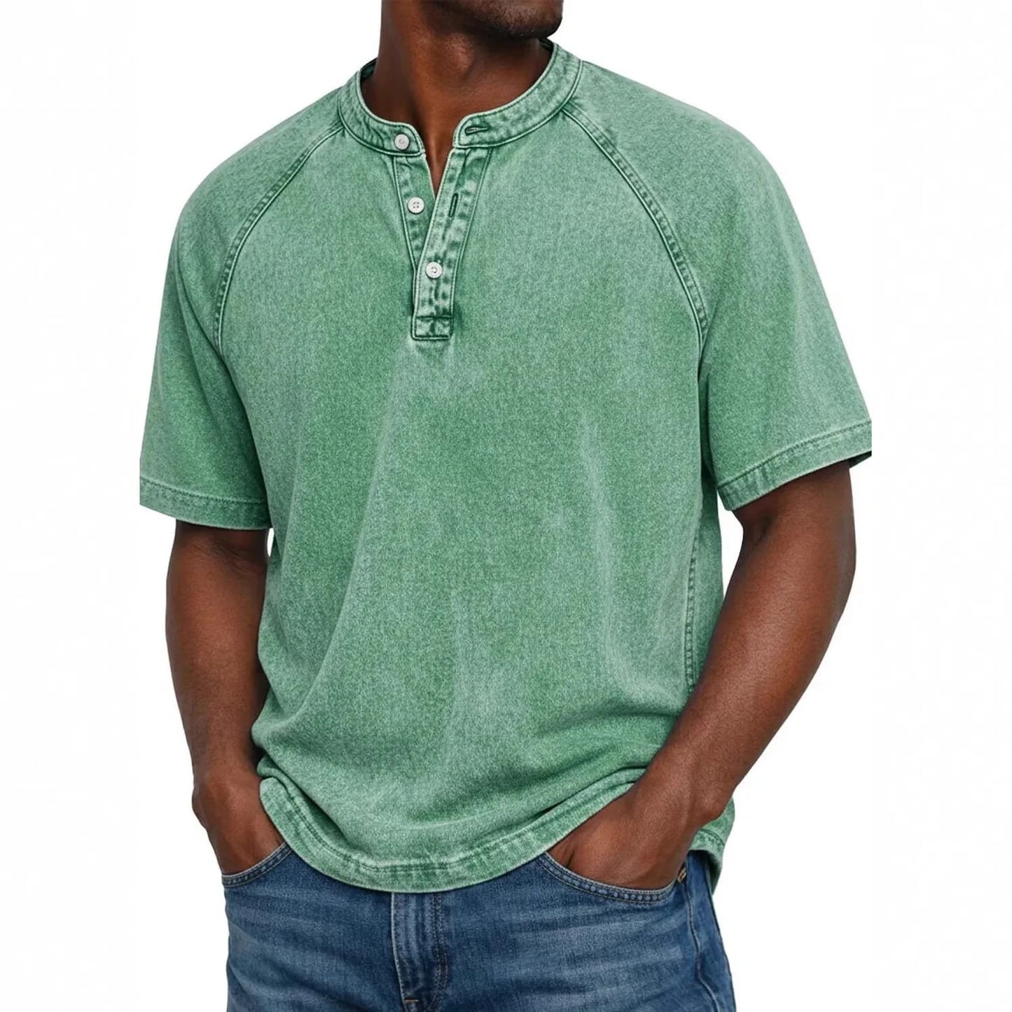 Stone Washed Henley