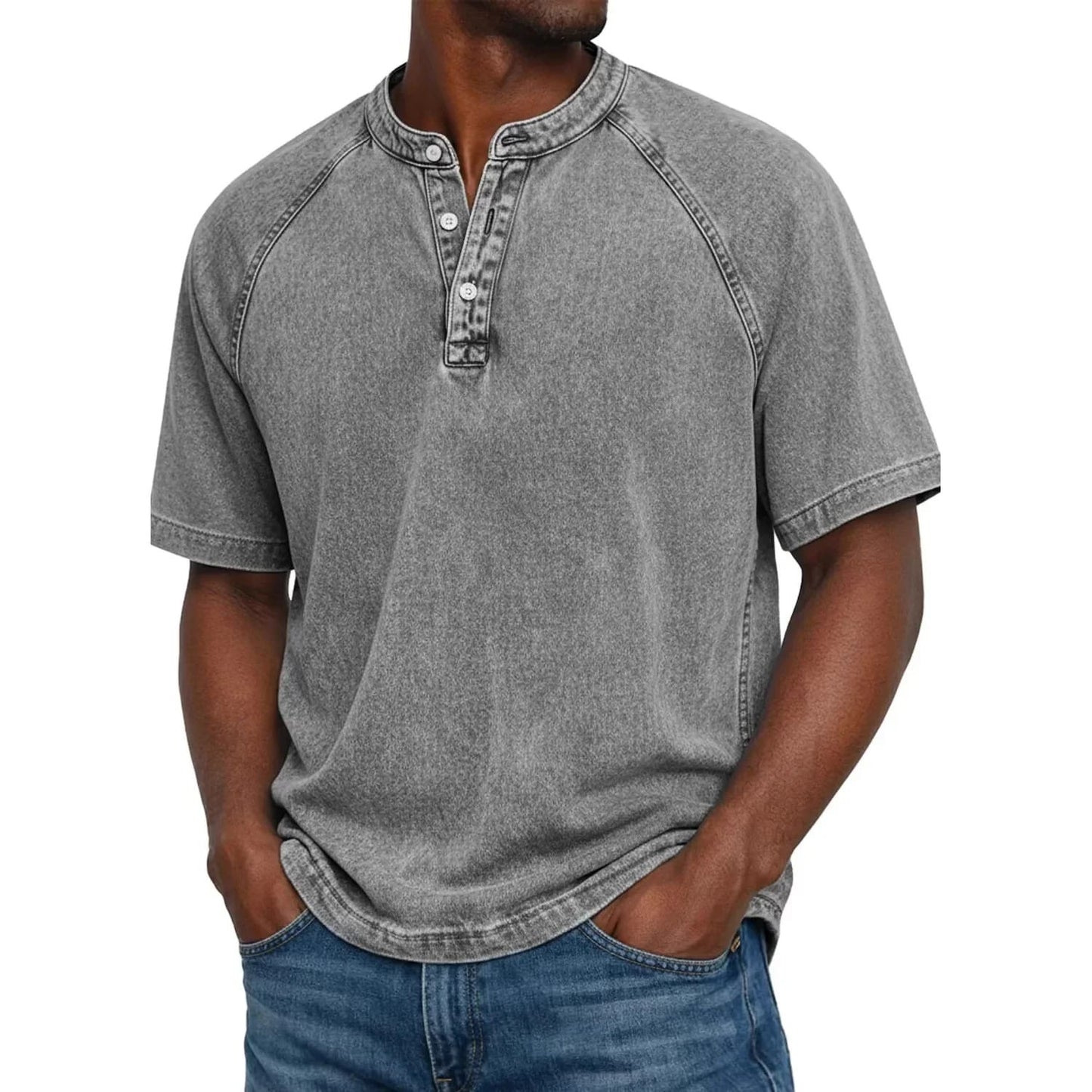 Stone Washed Henley