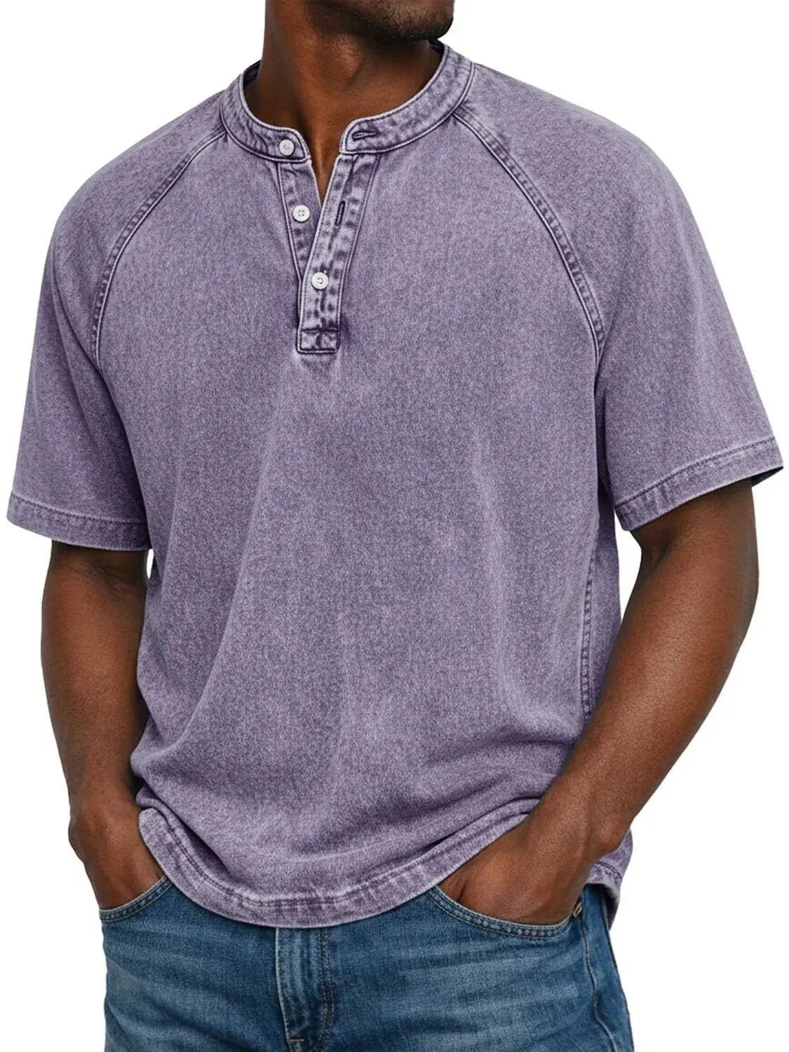 Stone Washed Henley