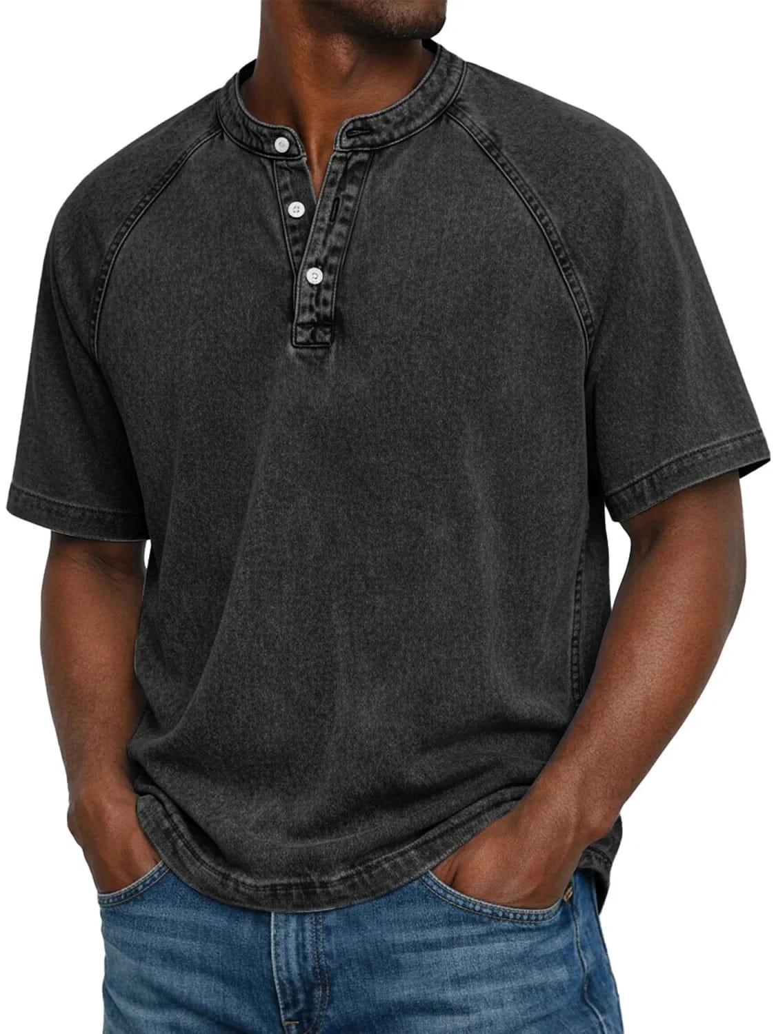 Stone Washed Henley