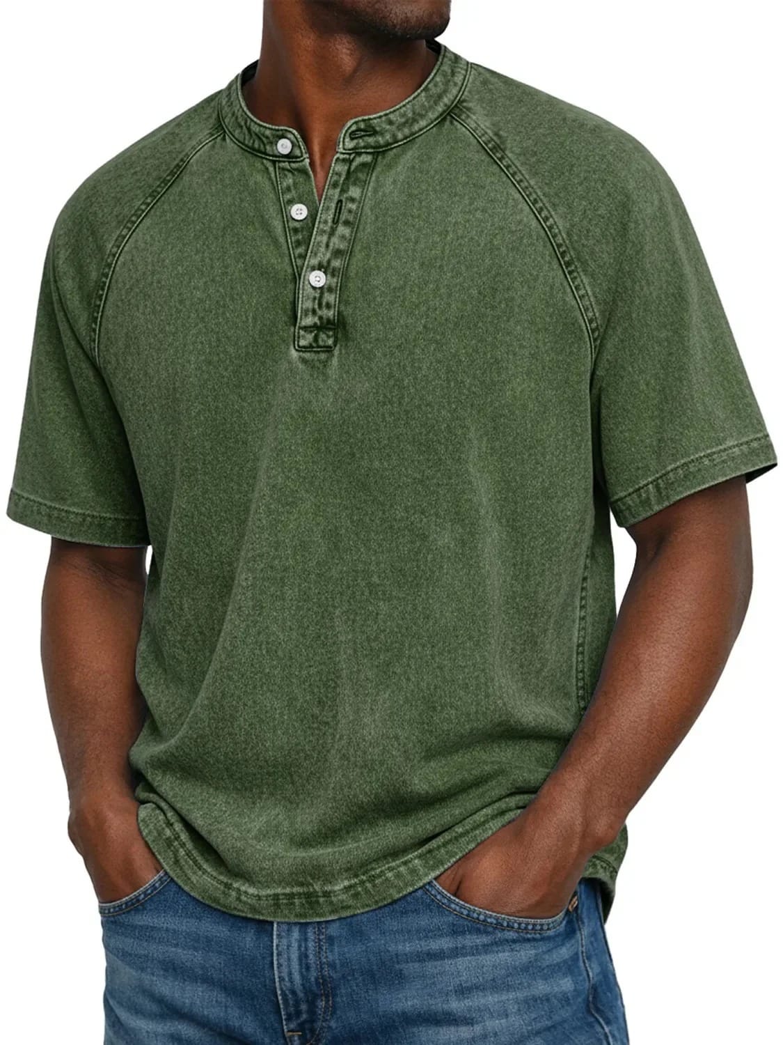 Stone Washed Henley