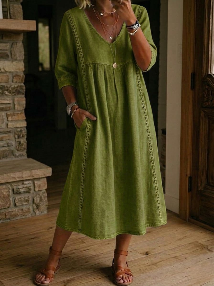 Floral Sleeve Maxi Dress