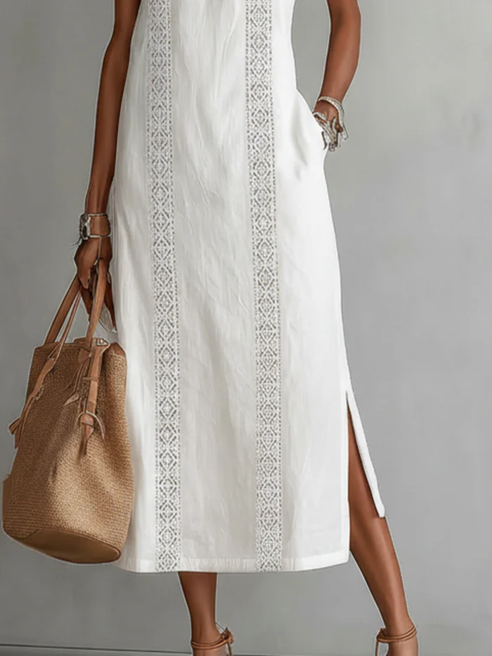 Avène | Mandarin Collar Fluid Dress