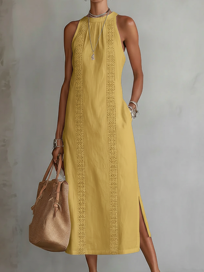Avène | Mandarin Collar Fluid Dress